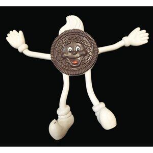Vintage Nabisco Oreo Cookie Character 4.5" Bendable Bendy Toy